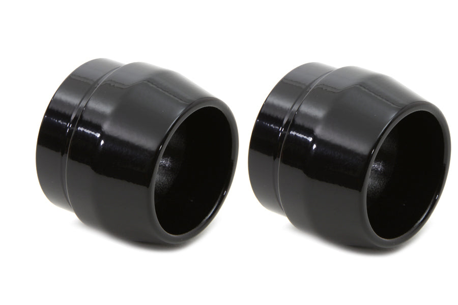 HARLEY Glänzend schwarze Endstücke für 1-3/4 Zoll Straight Pipe Auspuffanlagen Passend für 0- Custom, Anwendung für 1-3/4 Zoll Rohr