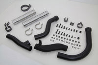 HARLEY Schwarzer Replika Panhead Auspuffkrümmer-Kit passend für 1948-1957 FL,