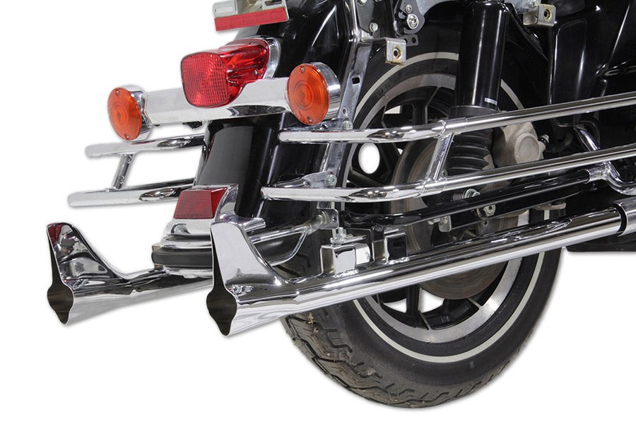 HARLEY 33 Zoll Bronx Straight Tail Set Chrom Passend für 1995-2016 FLT,