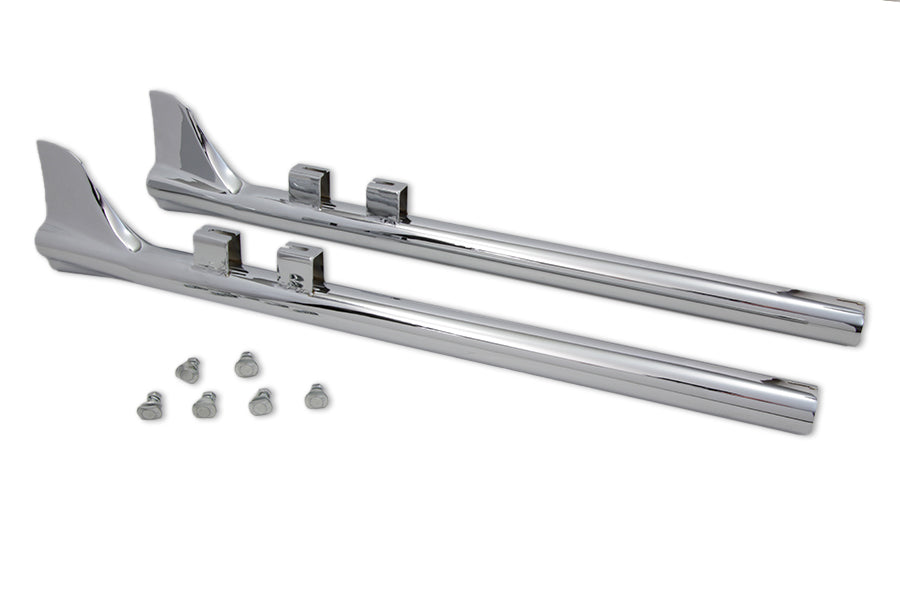 HARLEY 33 Zoll Bronx Straight Tail Set Chrom Passend für 1995-2016 FLT,