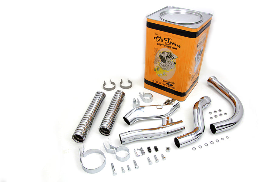 HARLEY Chrom Panhead Auspuffkrümmer-Kit Passend für 1948-1957 FL,