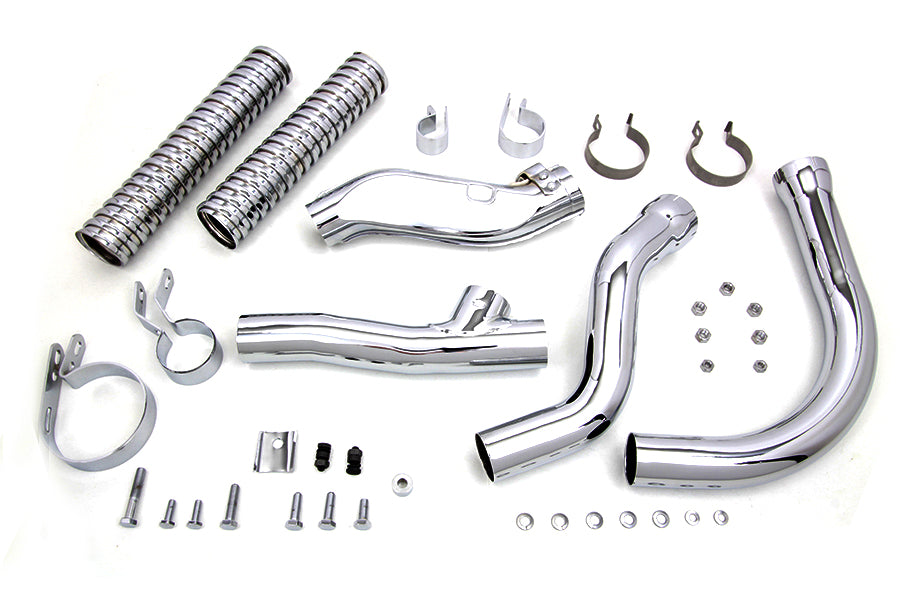 HARLEY Chrom Panhead Auspuffkrümmer-Kit Passend für 1948-1957 FL,