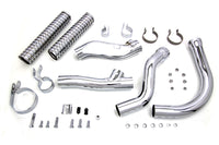 HARLEY Chrom Panhead Auspuffkrümmer-Kit Passend für 1948-1957 FL,