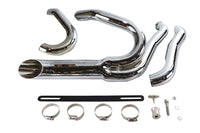 HARLEY Chrom Wyatt Gatling 2 in 1 Auspuffrohrkrümmer-Set passend für 1986-2005 FXST,