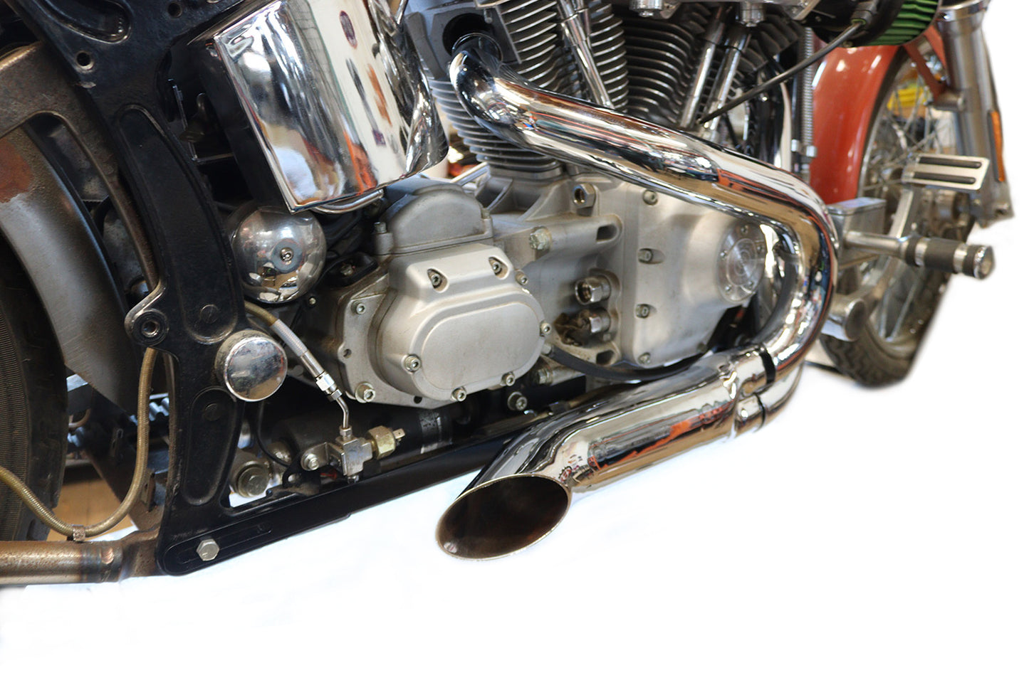 HARLEY Chrom Wyatt Gatling 2 in 1 Auspuffrohrkrümmer-Set passend für 1986-2005 FXST,