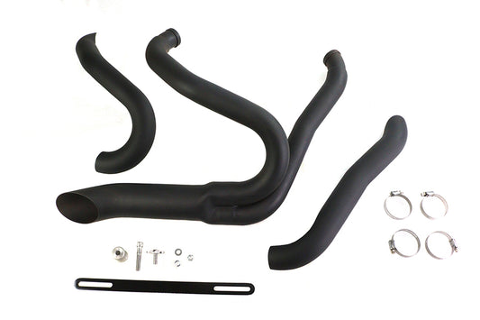 HARLEY Schwarz Wyatt Gatling 2-in-1 Auspuffkrümmer-Kit passend für 1986-2005 FXST,