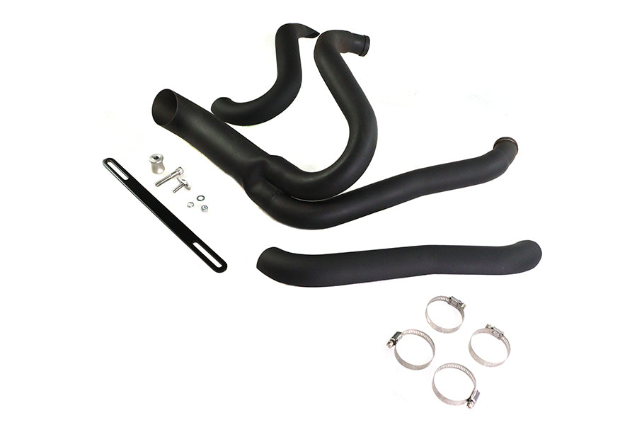 HARLEY Schwarz Wyatt Gatling 2-in-1 Auspuffkrümmer-Kit passend für 1986-2005 FXST,