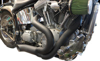 HARLEY Schwarz Wyatt Gatling 2-in-1 Auspuffkrümmer-Kit passend für 1986-2005 FXST,