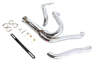 HARLEY Chrom Wyatt Gatling 2 in 1 Auspuffrohrkrümmer-Kit passend für 2006–2022 FXST,