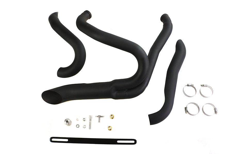 HARLEY Black Wyatt Gatling 2-in-1 Auspuffkrümmer-Kit passend für 2006-2022 FXST,