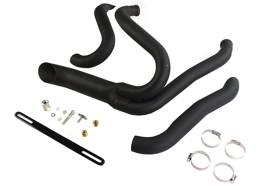 HARLEY Black Wyatt Gatling 2-in-1 Auspuffkrümmer-Kit passend für 2006-2022 FXST,