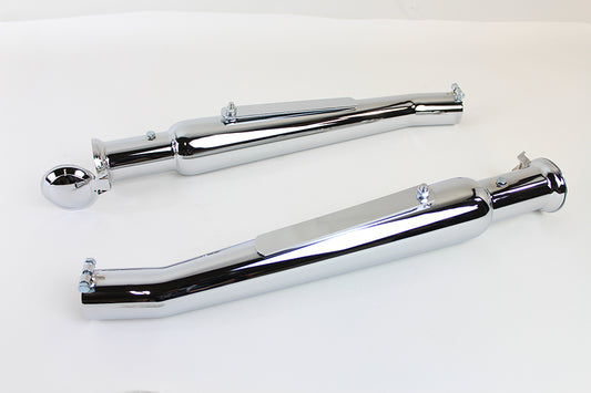 HARLEY Chrome Megaphone Upsweep Muffler Set Fits 0-  Custom, application