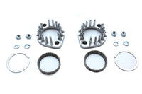 HARLEY Auspuffflansch-Kit mit Kühlrippen passend für 1984-2017 FXST, 1984-2016 FLT, 1984-1994 FXR, 1986-