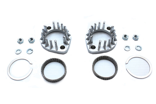 HARLEY Auspuffflansch-Kit mit Kühlrippen passend für 1984-2017 FXST, 1984-2016 FLT, 1984-1994 FXR, 1986-