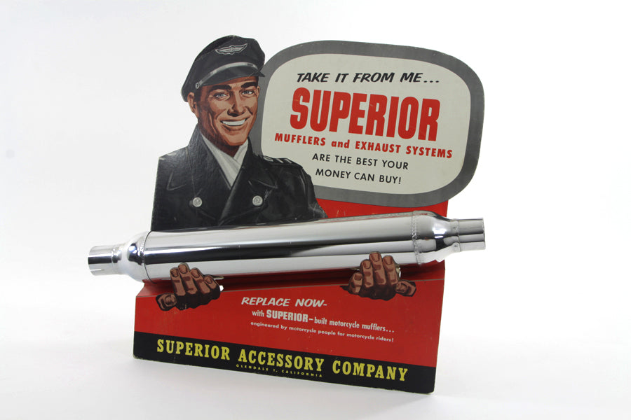 HARLEY Replika 24 Zoll Zigarrenschalldämpfer passend für 1950-1957 FL,