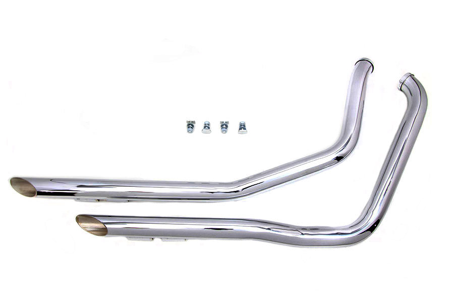 HARLEY Drag Pipe Satz Chrom Passend für 1984-1994 FXR,