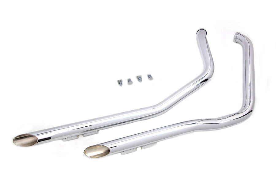 HARLEY Drag Pipe Satz Chrom Passend für 1984-1994 FXR,