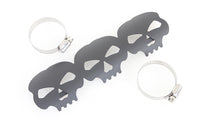 HARLEY Black Skull Hitzeschutz Passend für 0-  Custom, Anwendung für 2-1/4 Rohre"