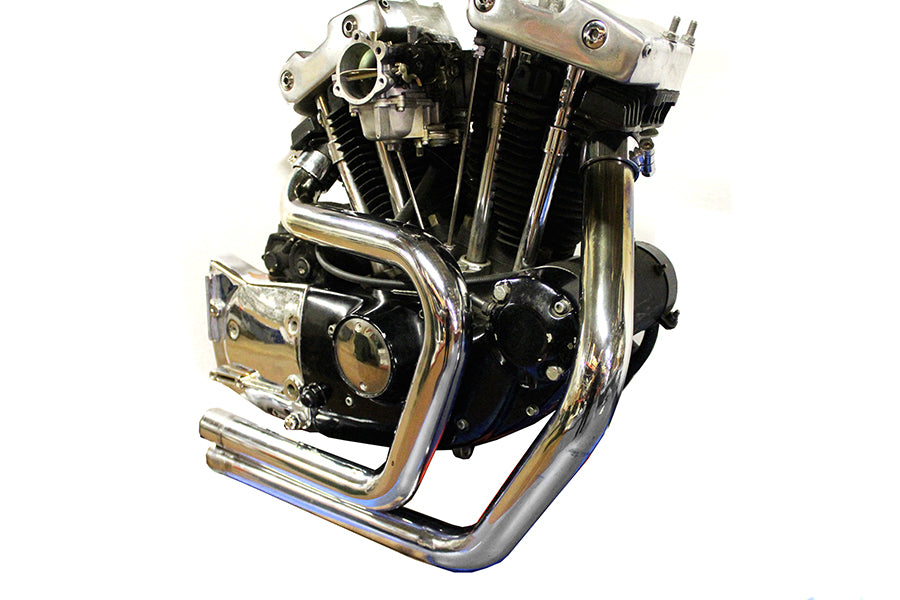 HARLEY 2:1 Auspuffkrümmer-Set Chrom Passend für 1971-1984 XL, 900cc, 100cc 1971-1984 XLH, 900cc, 100cc 197