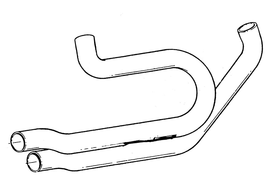 HARLEY Alphabet XL Auspuffkrümmer-Set Chrom passend für 1971–1985 XL,