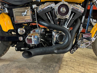 HARLEY Black Wyatt Gatling 2-in-1 Auspuffkrümmer-Kit passend für 1991-2005 FXDWG,