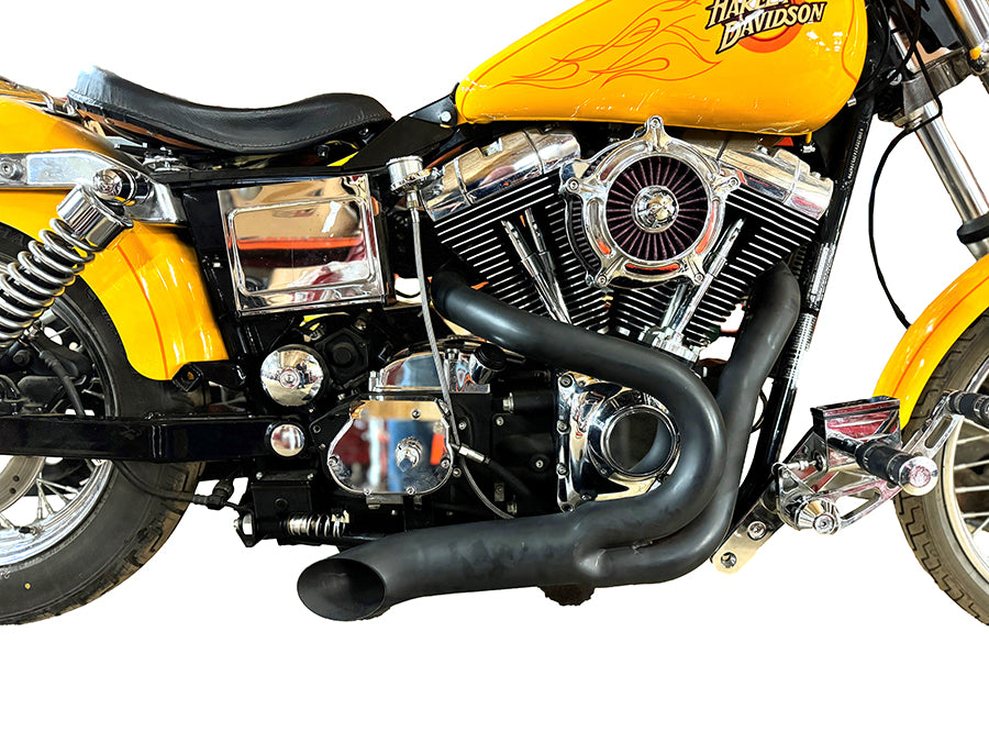 HARLEY Black Wyatt Gatling 2-in-1 Auspuffkrümmer-Kit passend für 1991-2005 FXDWG,