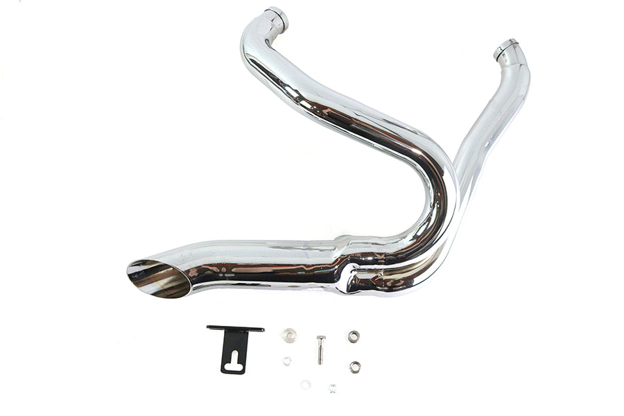 HARLEY Chrom Wyatt Gatling 2 in 1 Auspuffkrümmer-Kit passend für 2006-2017 FXDWG,
