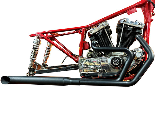 HARLEY Alphabet XL Auspuffkrümmer-Set Schwarz passend für 1971-1985 XL,