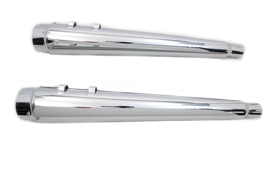 HARLEY Wyatt Gatling Megafon Schalldämpfer Set Chrom passend für 1995-2016 FLT,