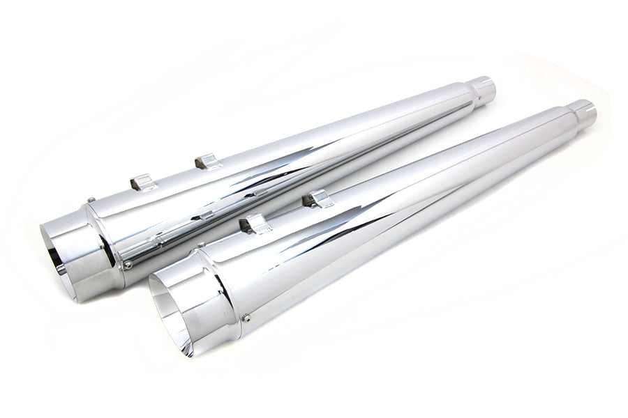 HARLEY Wyatt Gatling Megafon Schalldämpfer Set Chrom passend für 1995-2016 FLT,