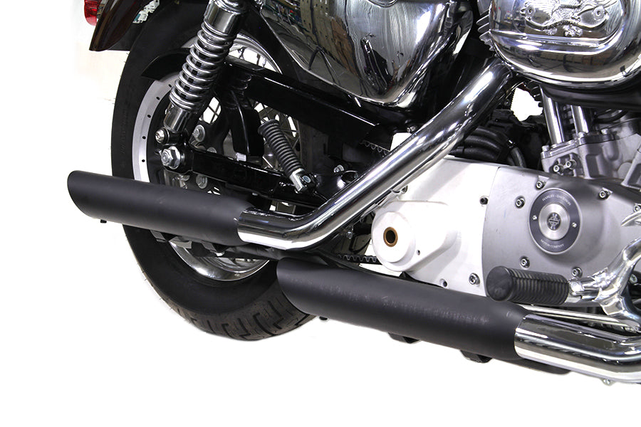 HARLEY Wyatt Gatling Black Slash Muffler Set fits 2004-2013 XL,