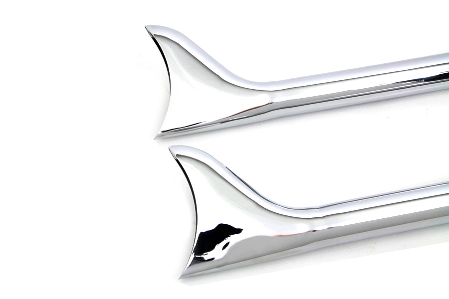 HARLEY 36 Zoll Straight Fishtail Verlängerungsset Chrom Passend für 0- Custom, Anwendung für 1-3/4 Zoll Rohre"