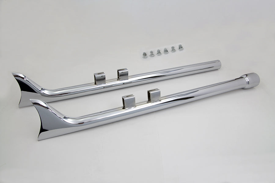 HARLEY M8 36 Zoll Straight Fishtail Auspuffverlängerungsset Chrom Passend für 2017-UP FLT,