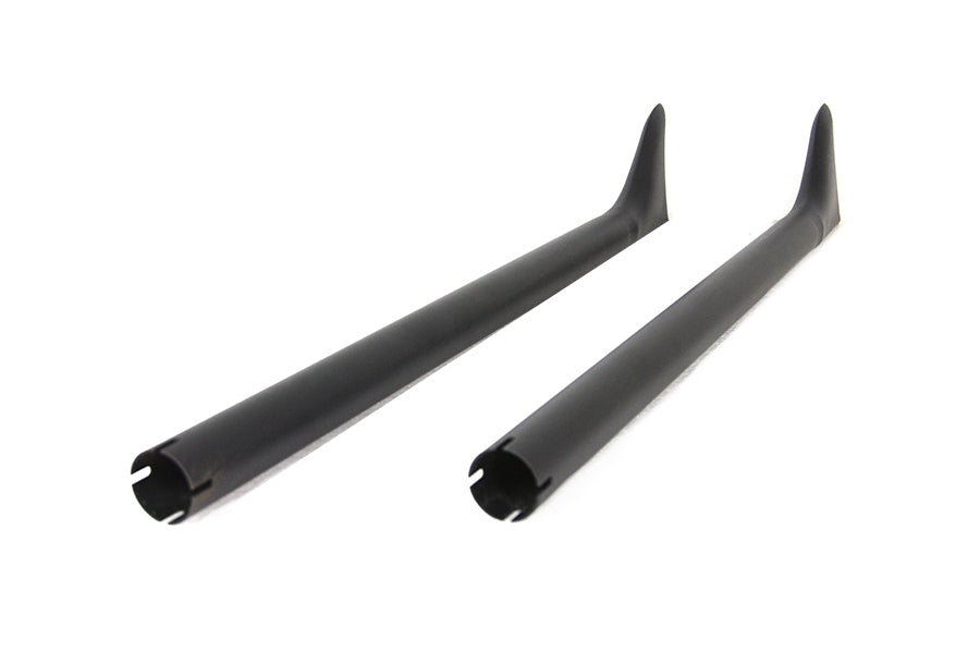 HARLEY 36 Zoll Gerade Fishtail Auspuffverlängerung Set Schwarz Passend für 0- Custom, Anwendung für 1-3/4