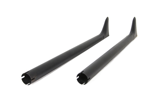 HARLEY 36 Zoll Gerade Fishtail Auspuffverlängerung Set Schwarz Passend für 0- Custom, Anwendung für 1-3/4