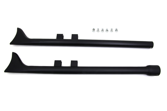 HARLEY M8 36 Zoll Straight Fishtail Auspuffverlängerungs-Set Schwarz passend für 2017-UP FLT,