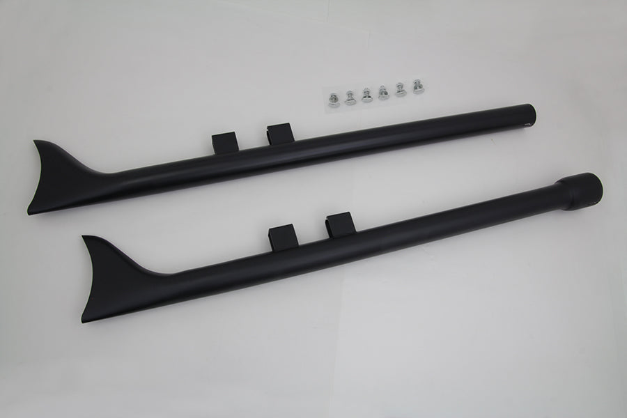 HARLEY M8 36 Zoll Straight Fishtail Auspuffverlängerungs-Set Schwarz passend für 2017-UP FLT,