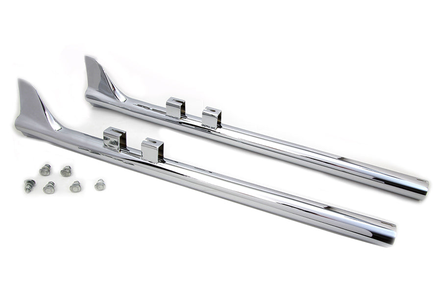 HARLEY 36 Zoll Bronx Straight Tail Set Chrom Passend für 1995-2016 FLT,
