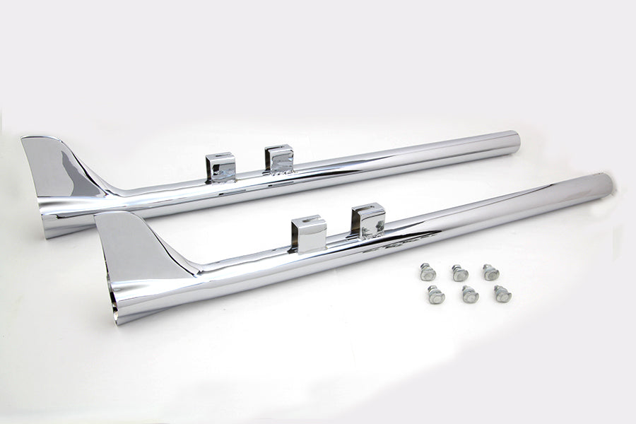 HARLEY 36 Zoll Bronx Straight Tail Set Chrom Passend für 1995-2016 FLT,