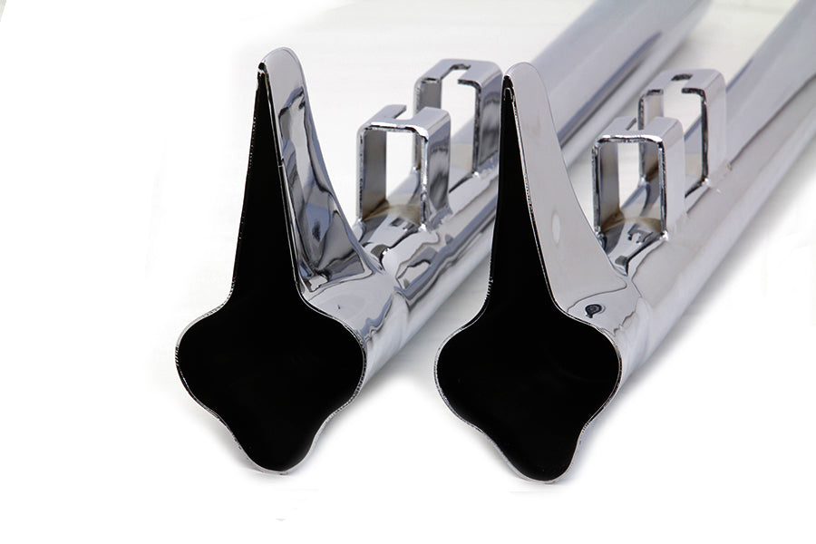 HARLEY 36 Zoll Bronx Straight Tail Set Chrom Passend für 1995-2016 FLT,
