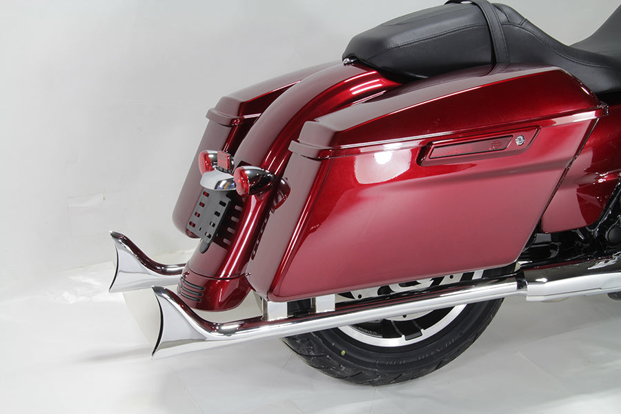 HARLEY M8 33 Zoll Straight Fishtail Auspuffverlängerung Set Chrom Passend für 2017-UP FLT,