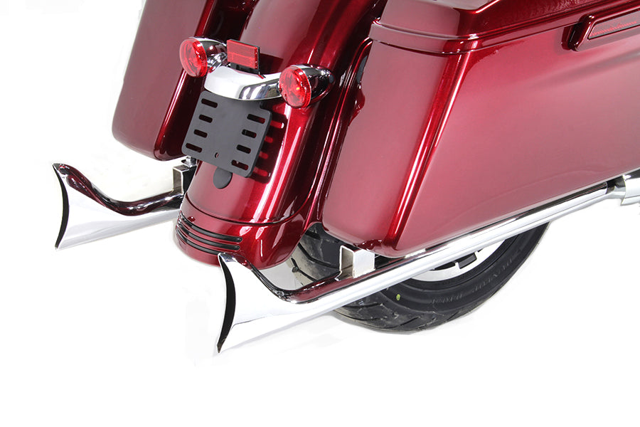 HARLEY M8 33 Zoll Straight Fishtail Auspuffverlängerung Set Chrom Passend für 2017-UP FLT,