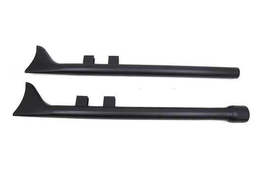 HARLEY M8 33 Zoll Straight Fishtail Auspuffverlängerung Set Schwarz Passend für 2017-UP FLT,