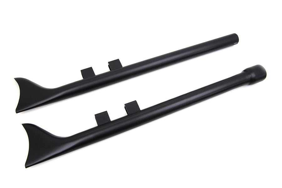 HARLEY M8 33 Zoll Straight Fishtail Auspuffverlängerung Set Schwarz Passend für 2017-UP FLT,