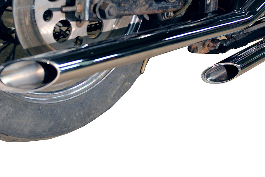 HARLEY MCM Illusion Drag Pipe Set Chrom passend für 1971-1984 FX, 1971-1984 FXE,
