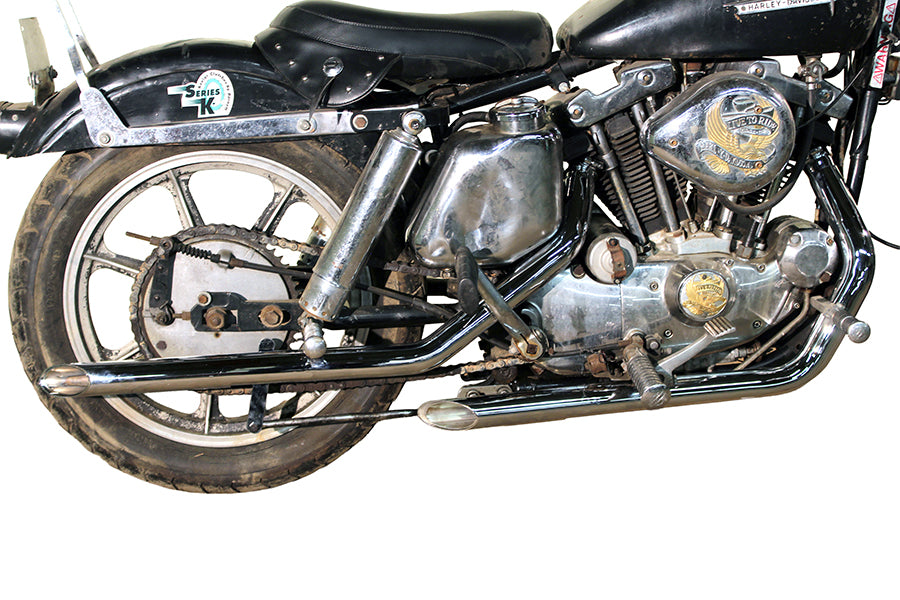 HARLEY MCM Illusion Drag Pipe Set Chrom passend für 1957-1978 XL, 1980-1984 XL,