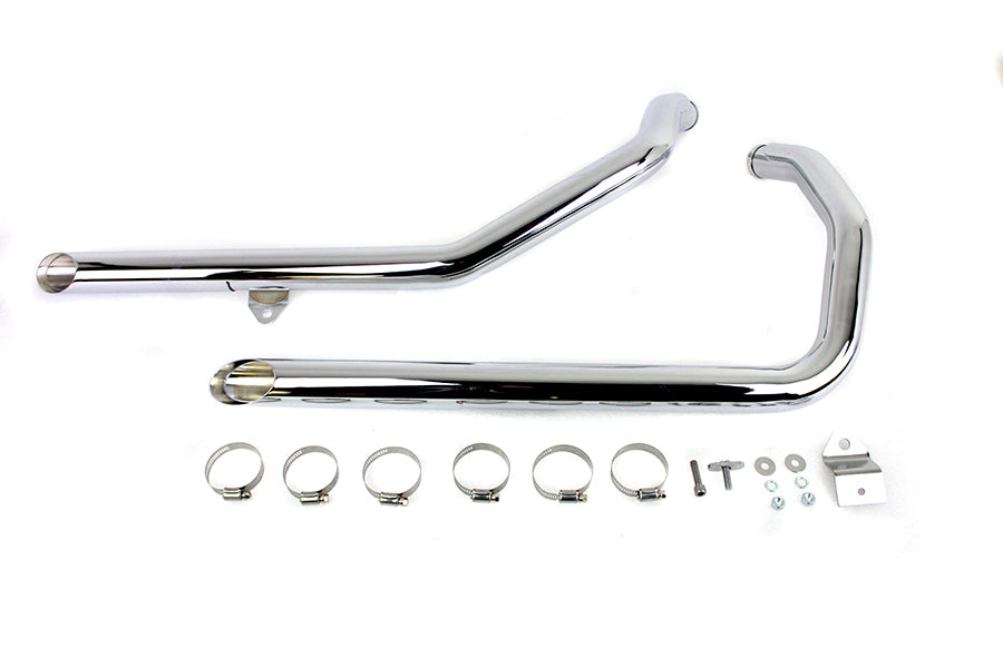 HARLEY MCM Illusion Drag Pipe Set Chrom passend für 1986-2003 XL,