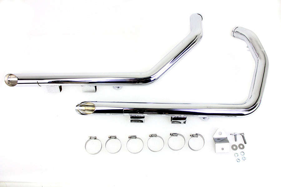 HARLEY MCM Illusion Drag Pipe Set Chrom Passend für 2004-2013 XL,