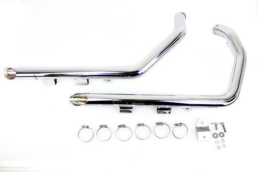 HARLEY MCM Illusion Drag Pipe Set Chrom Passend für 2004-2013 XL,