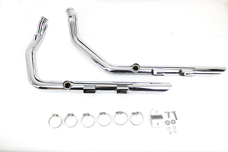 HARLEY MCM Illusion Drag Pipe Set Chrom Passend für 2004-2013 XL,